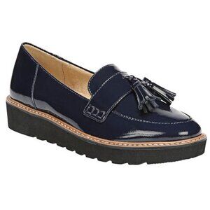 Naturalizer August navy leather loafer, brand new, Sz 6.5